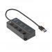 هاب ۴ پورت کلید دار USB 3 AK-AD33 Super Speed 5Gb-S